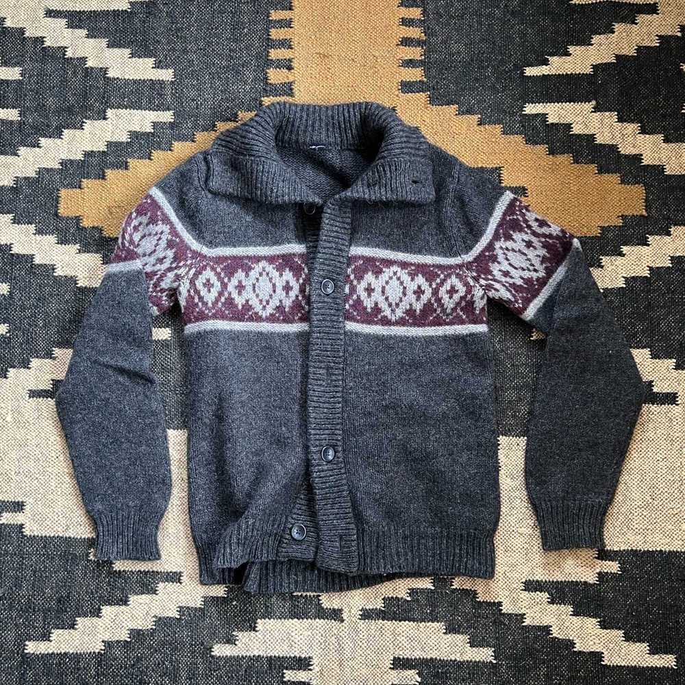90s GAP Knit Cardigan with Diamond Design